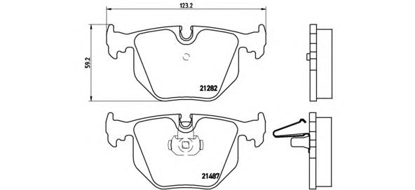 P06044 Brembo Колодки тормозные дисковые комплект