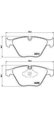 P06055 Brembo sapatas do freio dianteiras de disco