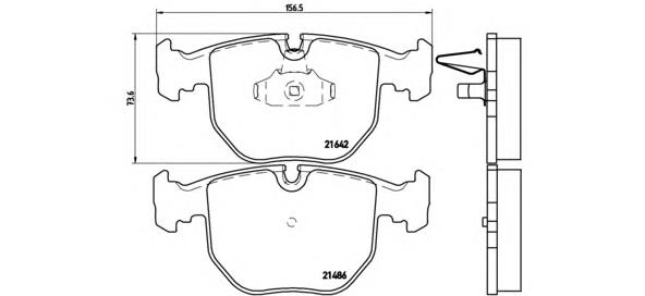 P06048 Brembo sapatas do freio dianteiras de disco