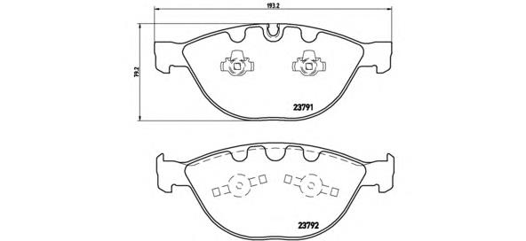 P06047 Brembo sapatas do freio dianteiras de disco