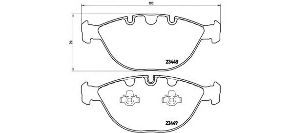 P06028 Brembo sapatas do freio dianteiras de disco