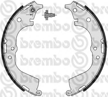 S83537 Brembo sapatas do freio traseiras de tambor