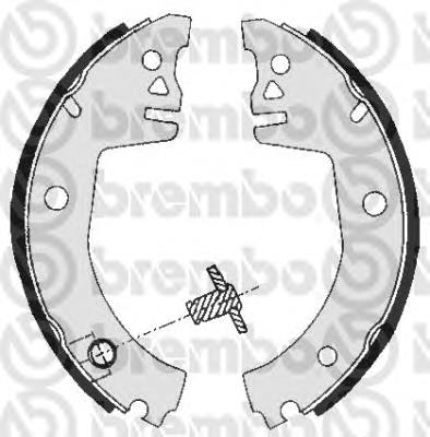 S85512 Brembo колодки тормозные задние барабанные