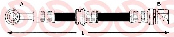 Шланг тормозной передний T15004 Brembo