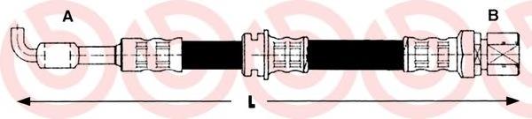 Mangueira do freio traseira esquerda T15005 Brembo