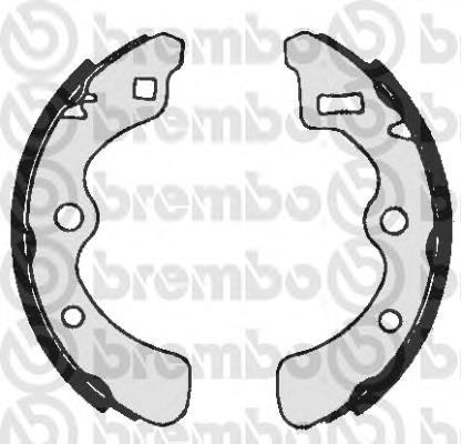 S28501 Brembo sapatas do freio traseiras de tambor