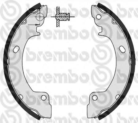 S30506 Brembo sapatas do freio traseiras de tambor