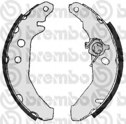 S24516 Brembo sapatas do freio traseiras de tambor