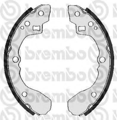 Sapatas do freio traseiras de tambor S49509 Brembo