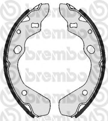 S49504 Brembo sapatas do freio traseiras de tambor