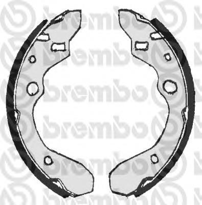 S49506 Brembo sapatas do freio traseiras de tambor