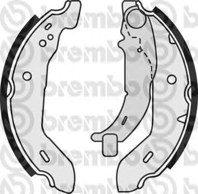 S50503 Brembo sapatas do freio traseiras de tambor