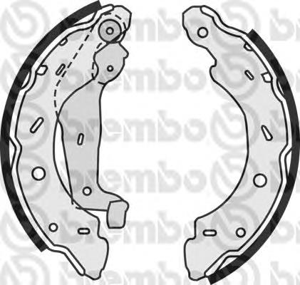 S50504 Brembo sapatas do freio traseiras de tambor