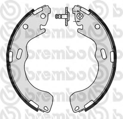 Sapatas do freio traseiras de tambor S49521 Brembo