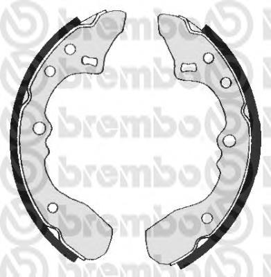 S49502 Brembo sapatas do freio traseiras de tambor