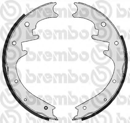 Sapatas do freio traseiras de tambor S37504 Brembo
