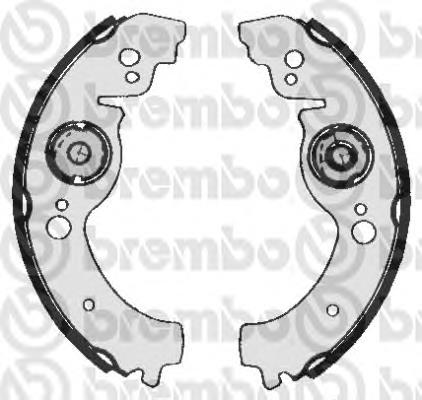 Sapatas do freio traseiras de tambor S41502 Brembo