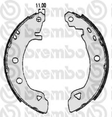 S 23 508 Brembo sapatas do freio traseiras de tambor