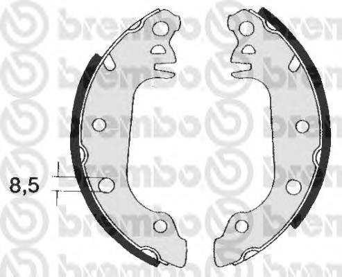 Sapatas do freio traseiras de tambor S23569 Brembo