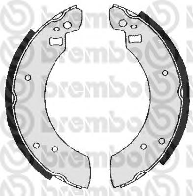 Sapatas do freio traseiras de tambor S24502 Brembo