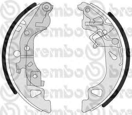 S23520 Brembo sapatas do freio traseiras de tambor