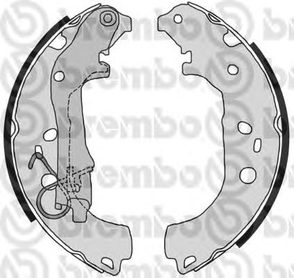 S23518 Brembo sapatas do freio traseiras de tambor