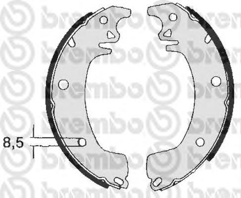 S68514 Brembo sapatas do freio traseiras de tambor