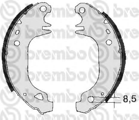 S68517 Brembo sapatas do freio traseiras de tambor