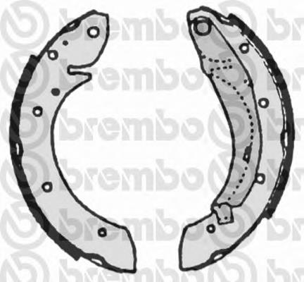 Sapatas do freio traseiras de tambor S61522 Brembo