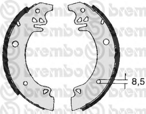 S61533 Brembo sapatas do freio traseiras de tambor