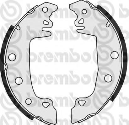 S61537 Brembo sapatas do freio traseiras de tambor