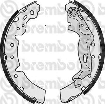 S83510 Brembo sapatas do freio traseiras de tambor