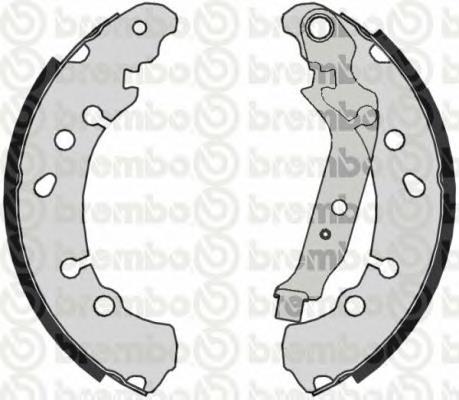 S83513 Brembo sapatas do freio traseiras de tambor