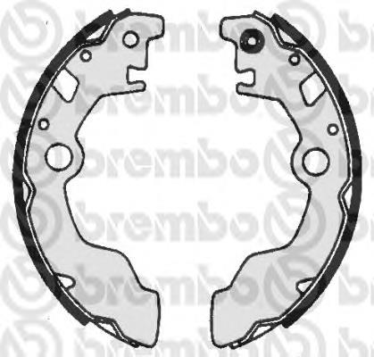 S78506 Brembo sapatas do freio traseiras de tambor
