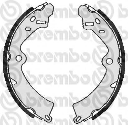 Sapatas do freio traseiras de tambor S79508 Brembo