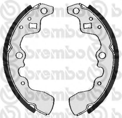 Sapatas do freio traseiras de tambor S79510 Brembo