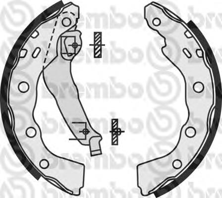 S54515 Brembo sapatas do freio traseiras de tambor