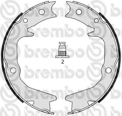 S54519 Brembo sapatas do freio traseiras de tambor