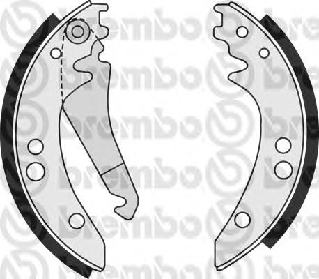 Sapatas do freio traseiras de tambor S50514 Brembo