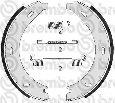 S 50 517 Brembo sapatas do freio de estacionamento