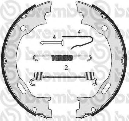 S50515 Brembo sapatas do freio de estacionamento