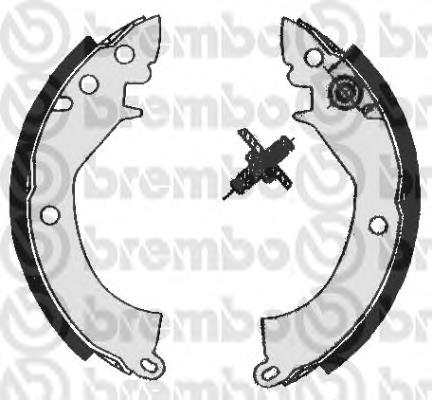 Sapatas do freio traseiras de tambor S54501 Brembo