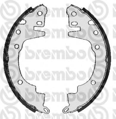 Sapatas do freio traseiras de tambor S54504 Brembo