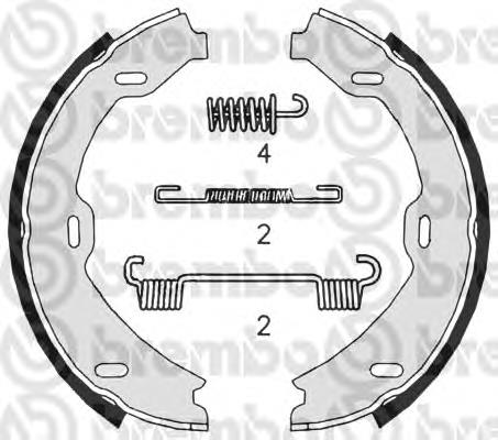 S 50 518 Brembo sapatas do freio de estacionamento