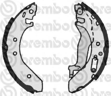 S52503 Brembo sapatas do freio traseiras de tambor