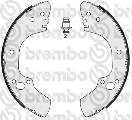 S59526 Brembo sapatas do freio traseiras de tambor