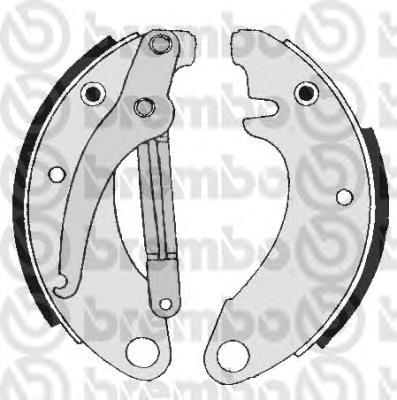 Sapatas do freio traseiras de tambor S61501 Brembo