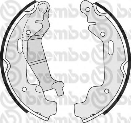 Sapatas do freio traseiras de tambor S59516 Brembo