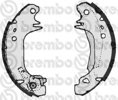 Sapatas do freio traseiras de tambor S61515 Brembo