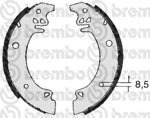 S61507 Brembo sapatas do freio traseiras de tambor